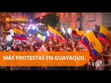 Nuevas protestas en las calles del centro de Guayaquil - Teleamazonas