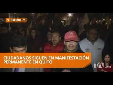 Manifestantes recorrieron las calles del centro de Quito - Teleamazonas
