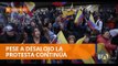 Las manifestaciones siguen en los exteriores del CNE en Quito - Teleamazonas