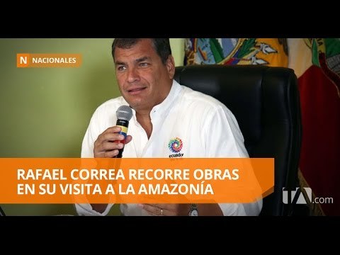 Correa cumple agenda en Napo - Teleamazonas