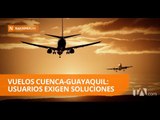Protestan en aeropuerto de Cuenca por cierre de ruta - Teleamazonas