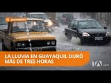 Fuerte lluvia ocasionó la inundación de varias avenidas en Guayaquil