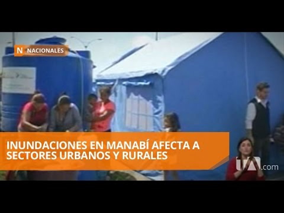 Desborde del río Portoviejo anega poblaciones urbanas y rurales  - Teleamazonas
