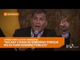 Correa se refirió al exministro de electricidad Alecksey Mosquera - Teleamazonas