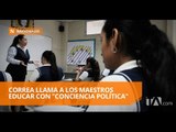 Correa inauguró el año lectivo en la Costa - Teleamazonas