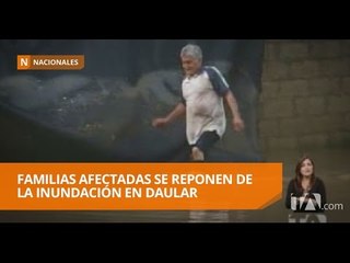 Baja el nivel de agua en la comuna Daular - Teleamazonas