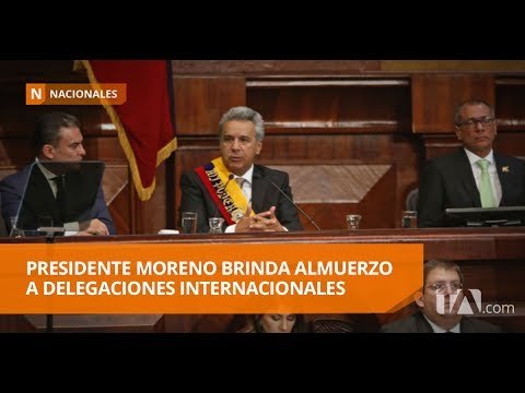 Presidente moreno brinda almuerzo a delegaciones internacionales