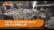 Seis muertos deja accidente de tránsito en la vía Culebrillas