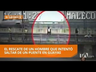 Coordinación inmediata de ECU-911 evitó que hombre saltara de puente