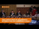 El presidente Moreno se reunió con la Conaie - Teleamazonas