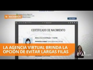 La agencia virtual del Registro Civil ha emitido 500 certificados en primera semana