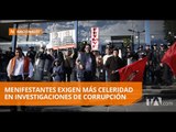 Plantón para pedir celeridad en las investigaciones en casos de corrupción - Teleamazonas