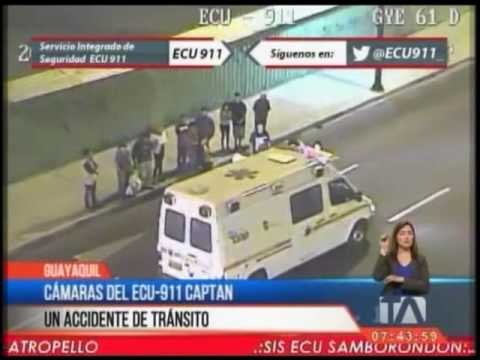 Cámaras del ECU-911 captan accidente de tránsito en Guayaquil