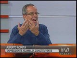 Entrevista a Alberto Acosta- expresidente Asamblea Constituyente