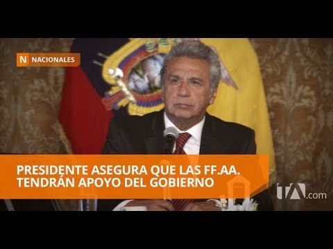 Lenín Moreno ofrece apoyo a las FFAA - Teleamazonas