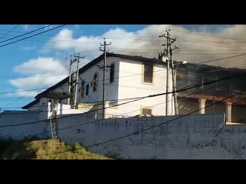 Explosión durante incendio en colegio María de Nazaret