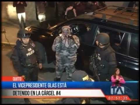 Jorge Glas cumple prisión preventiva en Cárcel 4 de Quito