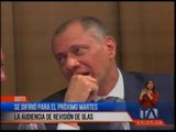 Se difirió para el próximo martes la audiencia de revisión de Glas