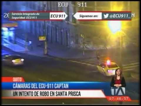 Cámaras del ECU-911 captan robo a mujer a altas horas de la noche