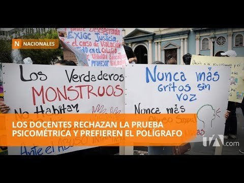 Los profesores rechazan la prueba sicométrica - Teleamazonas