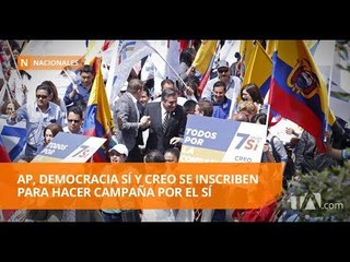 Скачать видео: Organizaciones sociales van al CNE  a inscribirse para hacer campaña en consulta - Teleamazonas