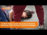 Mujer cae de paso peatonal en Guayaquil - Teleamazonas