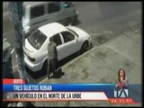 Tres sujetos roban un vehículo en el norte de Quito