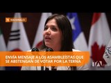 María Alejandra Vicuña reacciona ante la oposición - Teleamazonas