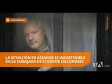 Espinosa califica de insostenible la situación de Julián Assange - Teleamazonas