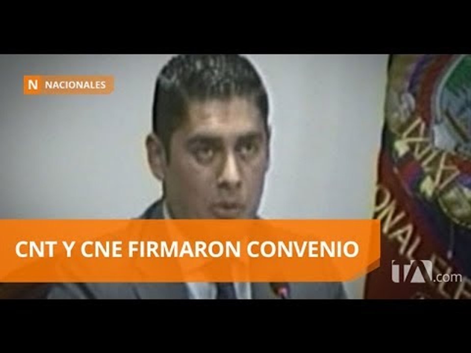 CNE y CNT firmaron convenio para la transmisión de datos de la consulta - Teleamazonas