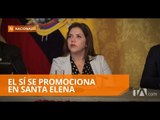 Vicepresidenta de la República promocionó el Sí en Santa Elena - Teleamazonas