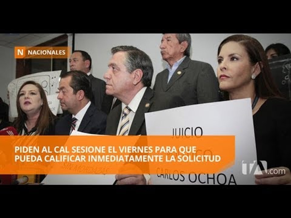 53 asambleístas presentaron solicitud de juicio político en contra de Carlos Ochoa - Teleamazonas