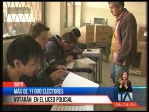 Más de 11 000 electores votarán en el Liceo Policial en Quito