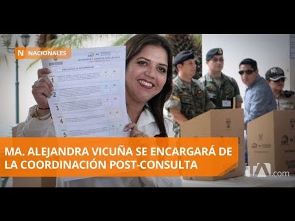 María Alejandra Vicuña sufragó en la mañana - Teleamazonas