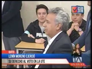 Presidente Lenín Moreno votó en Quito