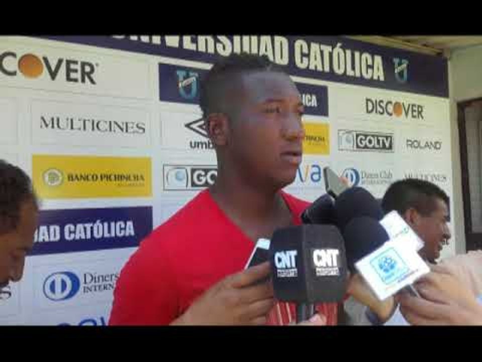Jhon Jairo Cifuentes, delantero de la U. Católica listo para el inicio del Campeonato