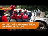 Vía Calacalí-La Independencia, cerrada por desvale - Teleamazonas