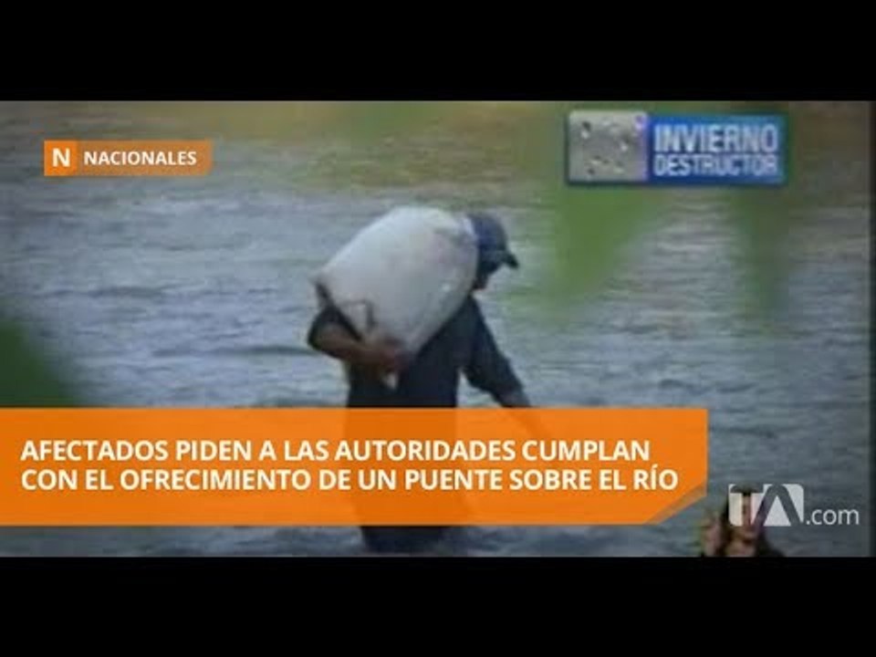 Centenares de familias quedaron aisladas por la crecida del río - Teleamazonas