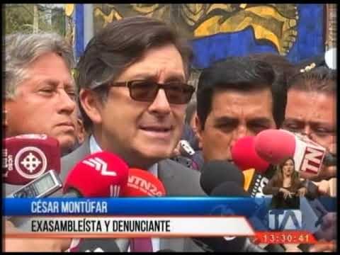 Cesar Montúfar presenta denuncia penal contra Rafael Correa por delincuencia organizada