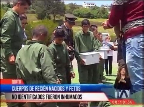 Cuerpos de recién nacidos y fetos no identificados fueron inhumados