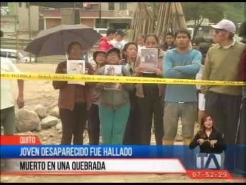Joven desaparecido fue hallado muerto en una quebrada