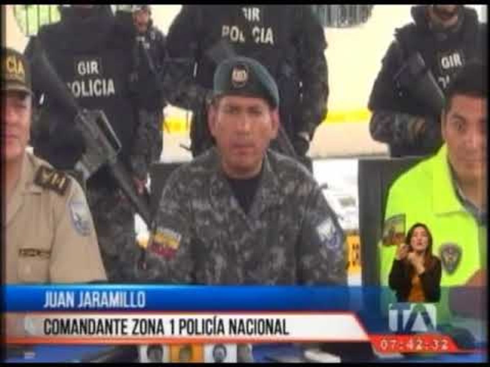 Seis personas fueron detenidas durante un operativo policial en Esmeraldas