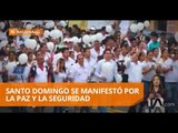 Marcha para pedir liberación de los secuestrados en Santo Domingo - Teleamazonas