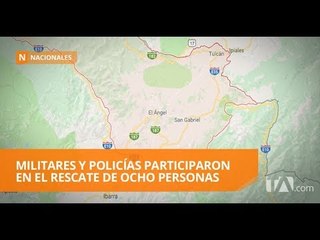 Autoridades rescataron a pescadores en la provincia del Carchi - Teleamazonas