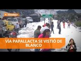 Decenas de vehículos quedaron atrapados por la nieve  - Teleamazonas