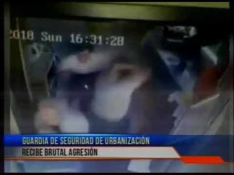 Brutal agresión a guardia de seguridad de urbanización en Guayaquil