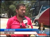 Dos autobuses de turismo fueron grafiteados