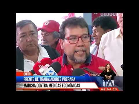 Frente de Trabajadores prepara marcha contra medidas económicas -Teleamazonas