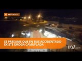 Peritos y fiscales inspeccionan bus accidentado en la vía Pifo – Papallacta - Teleamazonas