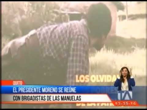 El presidente Moreno se reúne con brigadistas de Las Manuelas